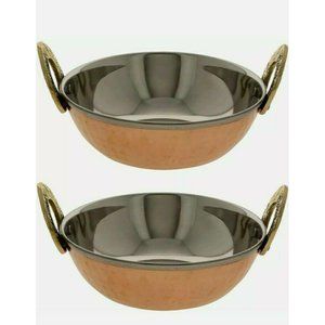 Serving Utensils Copper Steel Karahi Serveware Bow